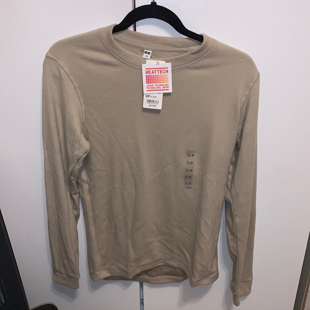 Uniqlo heattech stretch fleece crewneck longsleeve